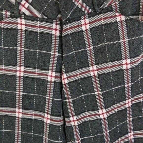 I. ❤️ U. I Heart U Grey Red Cream Plaid Dress Pants Slacks Women's Juniors 1 - Picture 3 of 4